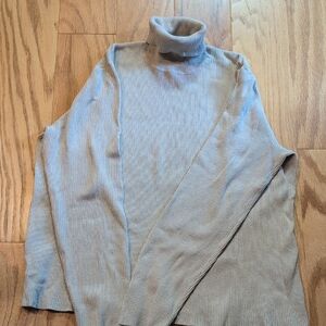 Chico's Cream Ribbed Turtleneck